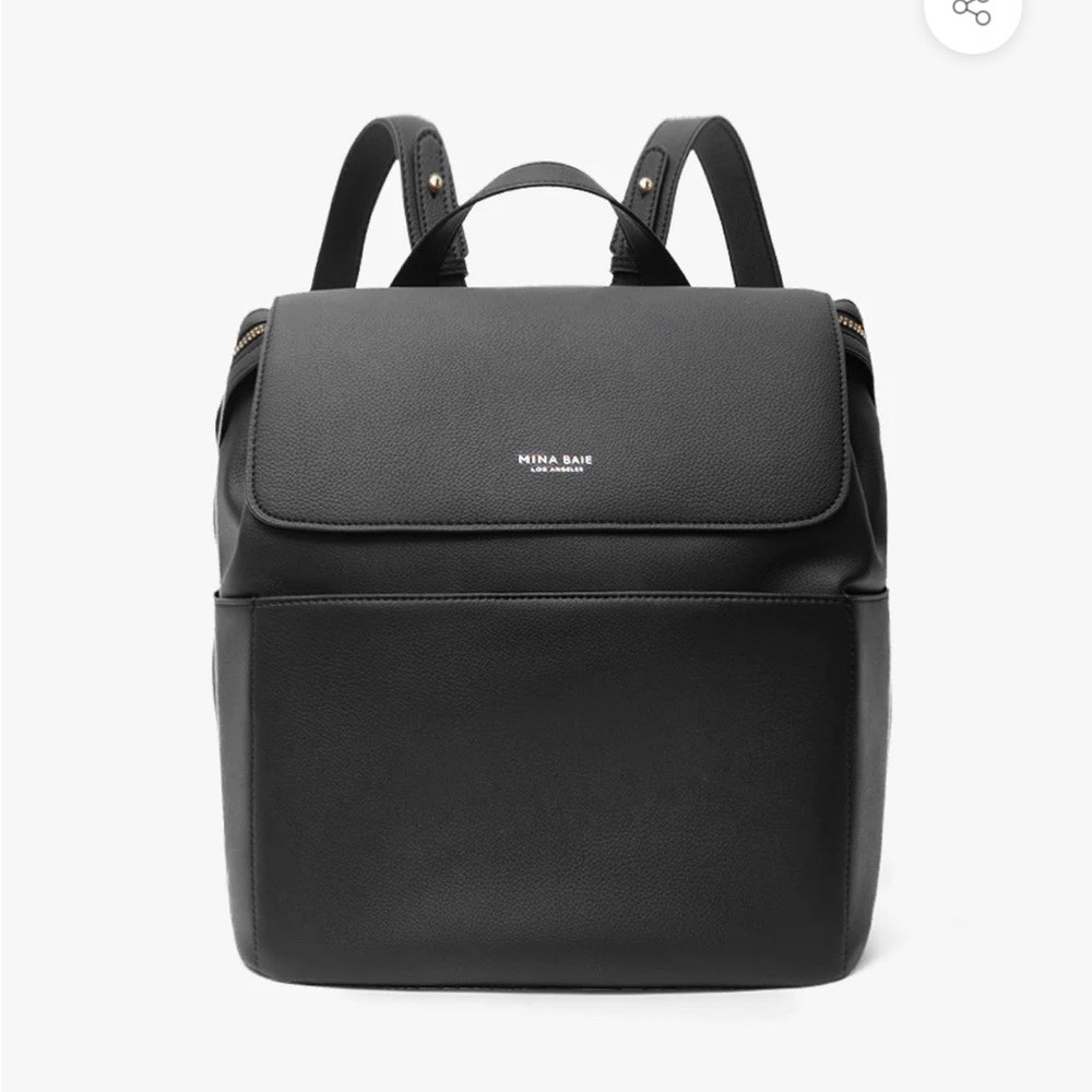 Mina Baie Kinney Mini Vegan Leather Black. Orig $148.